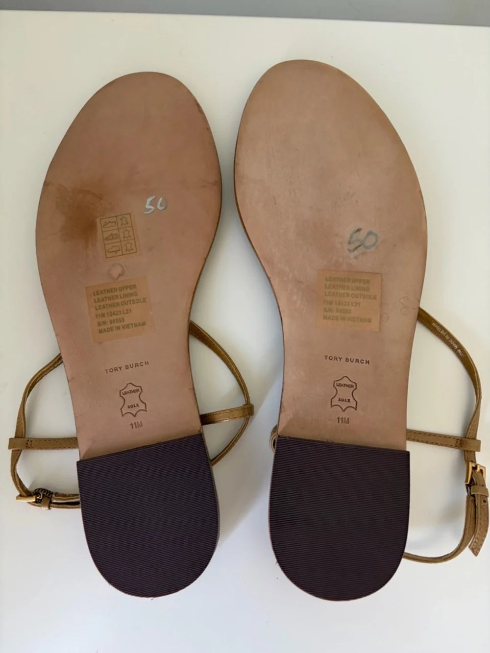 Tory Burch Capri Logo Sandals | Size 11